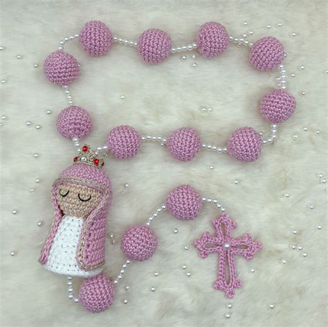 Rosary Of The Virgin Mary Crochet Doll Amigurumi Handcrafted Art Etsy