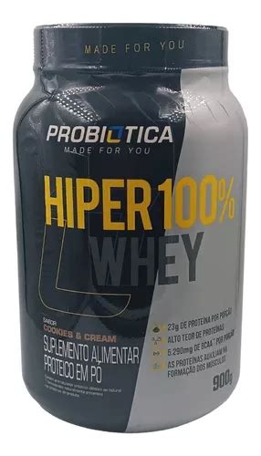 Hiper 100 Whey Protein 900 G Probiotica 30 Servicios Cuotas Sin Interés