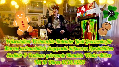 Pr Sentation Kalender Lindt Geschenke F R Marcus S Waren Spezialit Ten