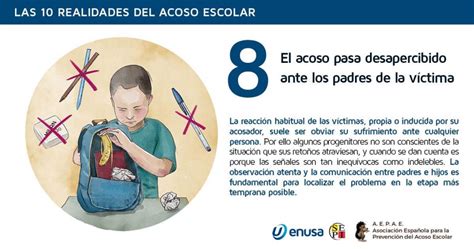 Las 10 Realidades Del Acoso Escolar AEPAE