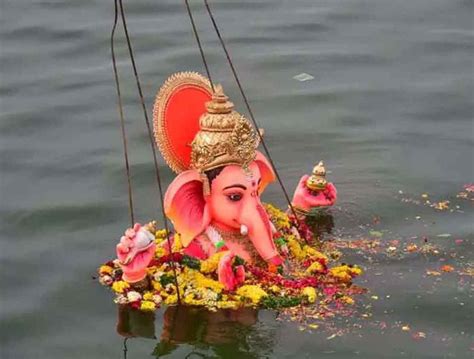 Elaborate Arrangements For The Final Immersion In Ganesh Idol Hydnow