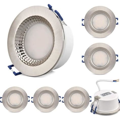 LED Spot encastré Extra plat 6W 500LM Spots de Plafond Blanc Chaud