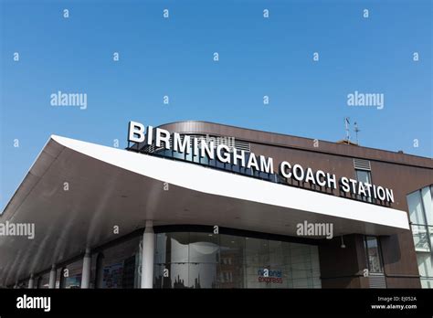 Sign At The Entrance To Birmingham Coach Station In Digbeth Stock Photo