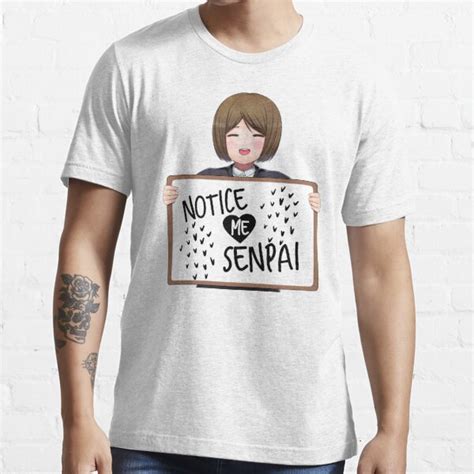 Notice Me Senpai Anime Girl T Shirt For Sale By Jrw Design Redbubble Senpai T Shirts