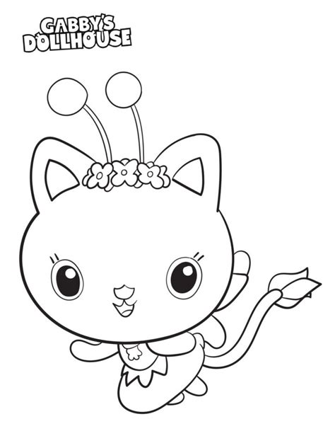 Printable Gabby S Dollhouse Coloring Pages Pdf Coloringfolder