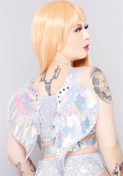 Daisy Corsets Shop Daisy Corsets Cosmic Angel Holographic Harness Angel Wings At Lastylerush