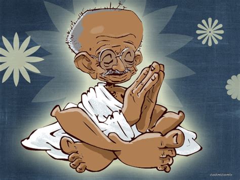 Mahatma Gandhi By cosmicomix | Famous People Cartoon | TOONPOOL