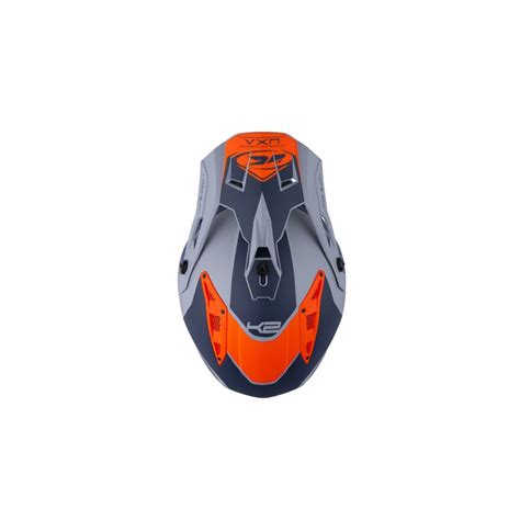 CASQUE KENNY TITANIUM GRAPHIC BLEU MARINE MAT ORANGE Casques Moto