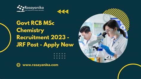 Govt RCB MSc Chemistry Recruitment 2023 JRF Post Apply