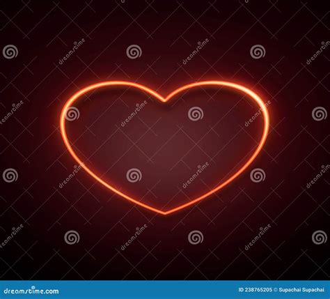 Bright Hearts Neon Sign Retro Neon Hearts Sign On Black Background