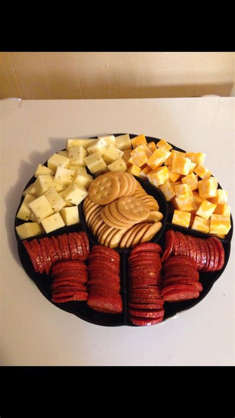 Meat Cheese Cracker Tray Cheese And Cracker Platter Meat Cheese Platters Meat Trays Party