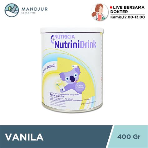 Jual Nutricia Nutrinidrink Powder Vanila 400 Gram Shopee Indonesia