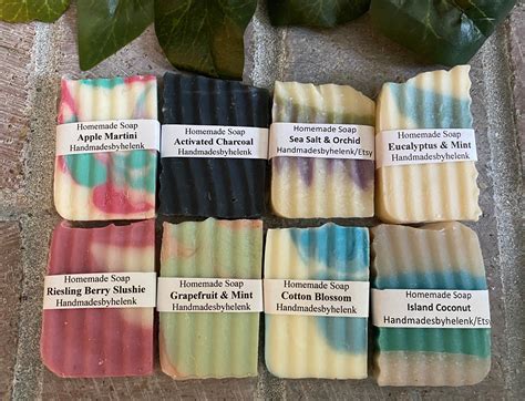 Soap 6 Sample Set Cold Process Homemade Soap Labeled And Etsy