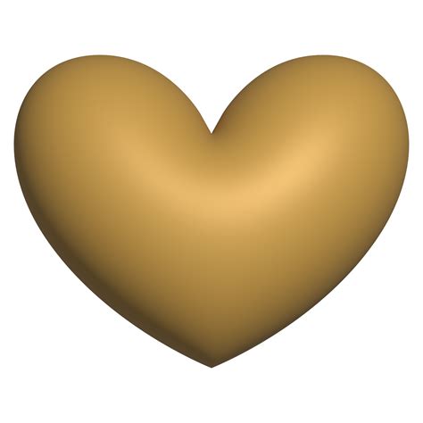 Gold Heart 3d Rendering Romantic Symbol Valentine Concept 35264736 Png