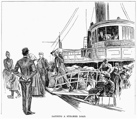 New York Immigrants 1892 Nimmigrants Arriving By Ship In New York City ...