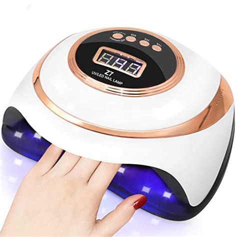 LKE Lampe UV Ongles Gel 180W Sèche ongles Professionnel avec 4