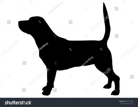 Beagle Silhouette Vector Stock Vector (Royalty Free) 664777069 ...