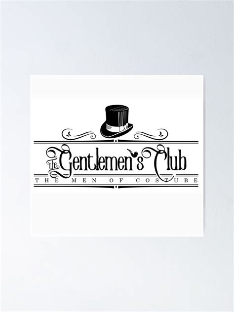 The Gentlmens Club The Men Of Costube Poster By Prettypress Redbubble