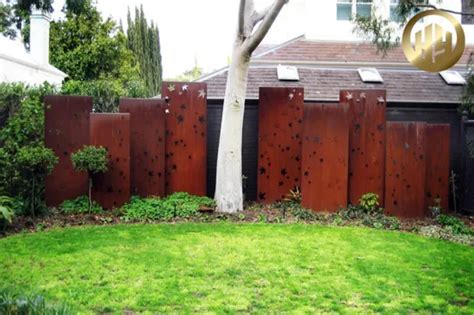 Outdoor Courtyard Corten Steel Metal Decorative Privacy Screen Laser