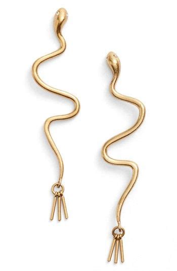 Madewell Snake Drop Earrings In Gold Ox ModeSens Drop Earrings