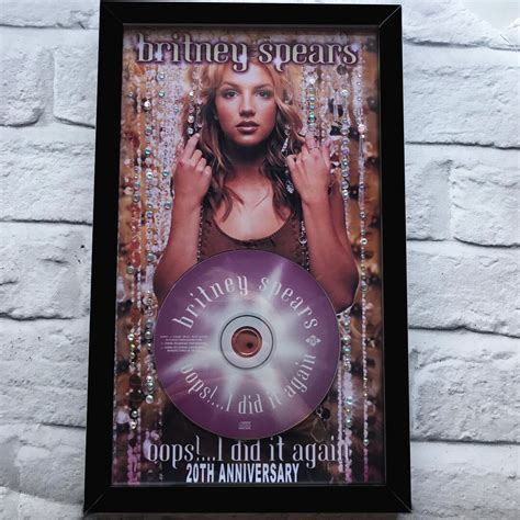 Embellished Britney Spears Framed Oops I Did It Again Cd Etsy