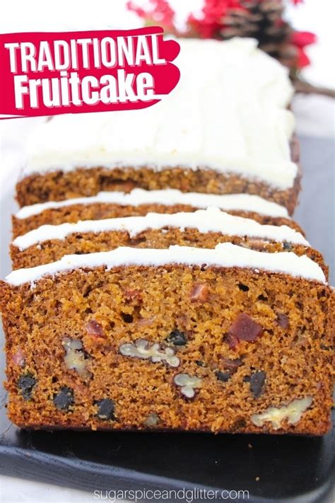 Traditional Fruitcake with Cream Cheese Frosting ⋆ Sugar, Spice and Glitter