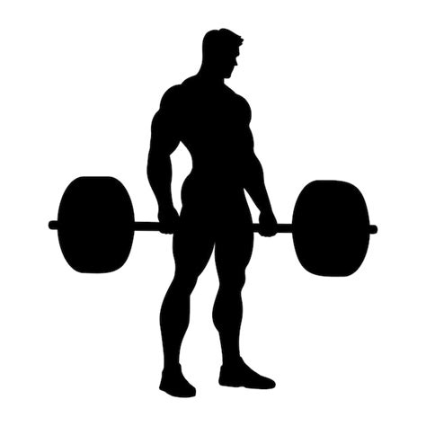 Premium Vector Bodybuilder Lifting A Barbell Silhouette Vector