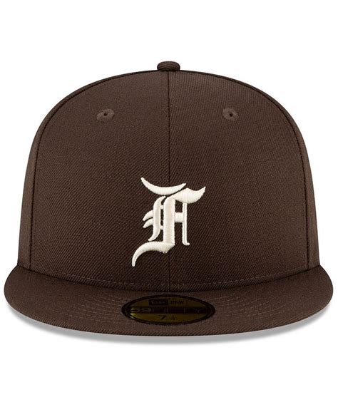 New Era Mens X Fear Of God Brown Essentials 59fifty Fitted Hat Macys