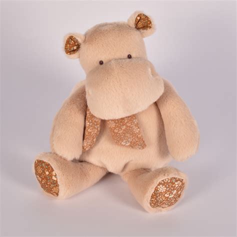 Peluche Hippopotame Beige Bandana 22 Cm Histoire D Ours