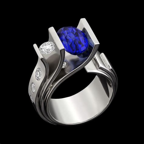 Blue Sapphire Ring | Fiore Grande | Jewelry design, Sapphire ring, Blue ...