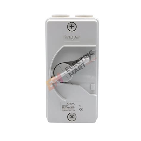 Hager Jg220u 20a 2 Pole 2p Pvc Weatherproof Isolator Ip66 Electric Mart