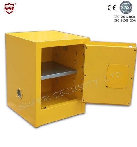 Yellow Powder Coated Flammable Chemical Storage Cabinets For Laboratory ...