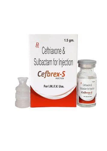 Liquid Ceftriaxone Mg And Sulbactam Mg For Injection Vial Wfi