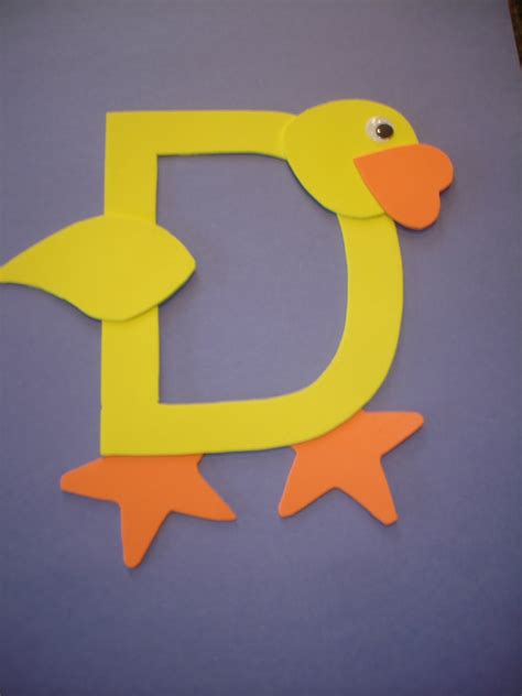 Letter D Duck Craft Printable