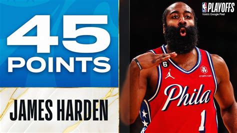 Harden S 45 Points Leads 76ers To Statement Win Over Celtics