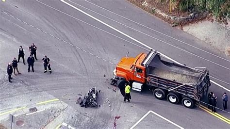 1 Person Taken To Hospital After Crash Involving Motorcycle And Dump Truck In Chelmsford