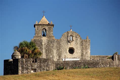 The Church at Presidio La Bahia in Goliad, Texas Stock Image - Image of ...