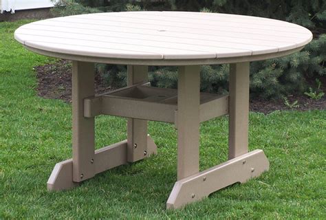 Outdoor Poly Picnic Tables- Dining Round – Wheatstate Wood Design