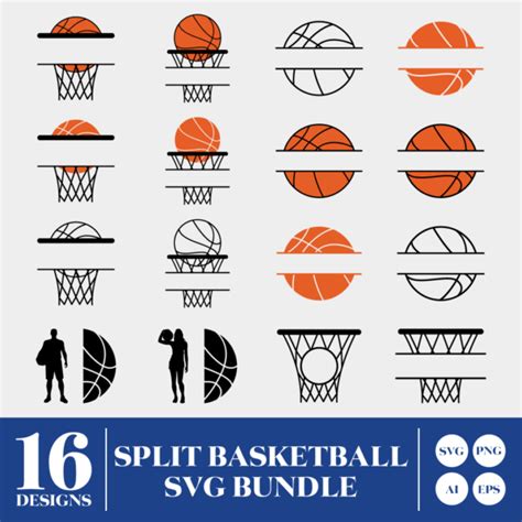 Split Basketball Svg Basketball Template Svg Basketball Monogram Svg