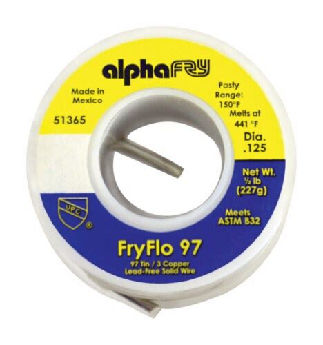 Alpha Fry Solder Lead Free Solid Wire 8 Oz Ralphs