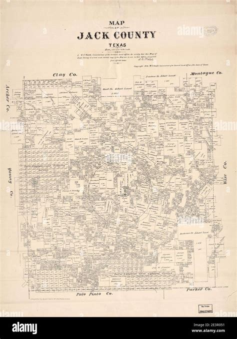 Map of Jack County, Texas Stock Photo - Alamy