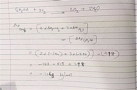 Given The Following Cs O2g → Co2g Δ H 394 Kjmol 2h2g