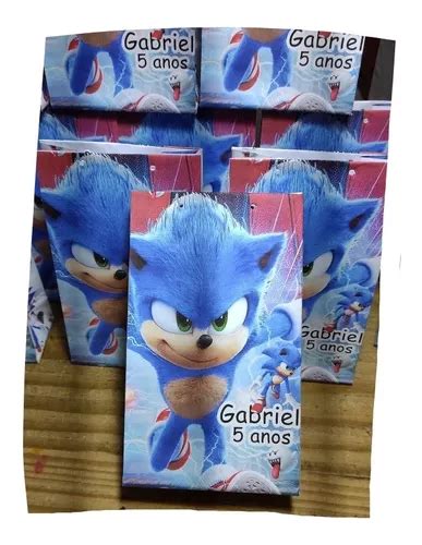 Sacolinha Personalizada Sonic Aniversario Sonic Tema Xd