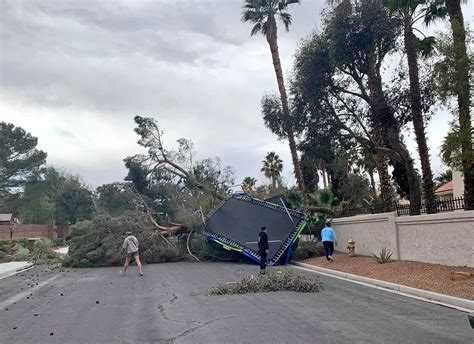 Strong winds cause damage, fallen trees as storm hits Las Vegas valley ...