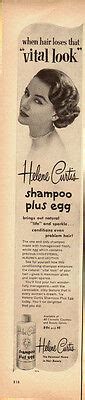 Vintage Ad For Helene Curtis Shampoo Plus Egg Pretty Model