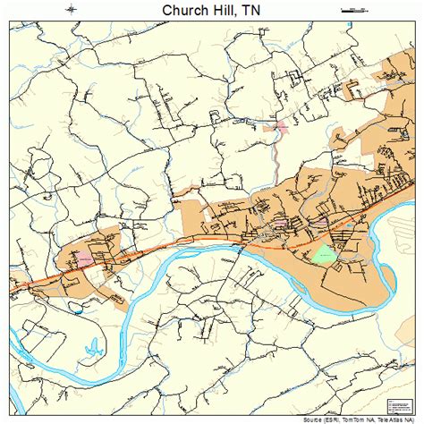 Church Hill Tennessee Street Map 4714980