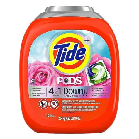 Cápsulas De Jabón Detergente Tide 4en1 Con Downy 104 Cap ComViene