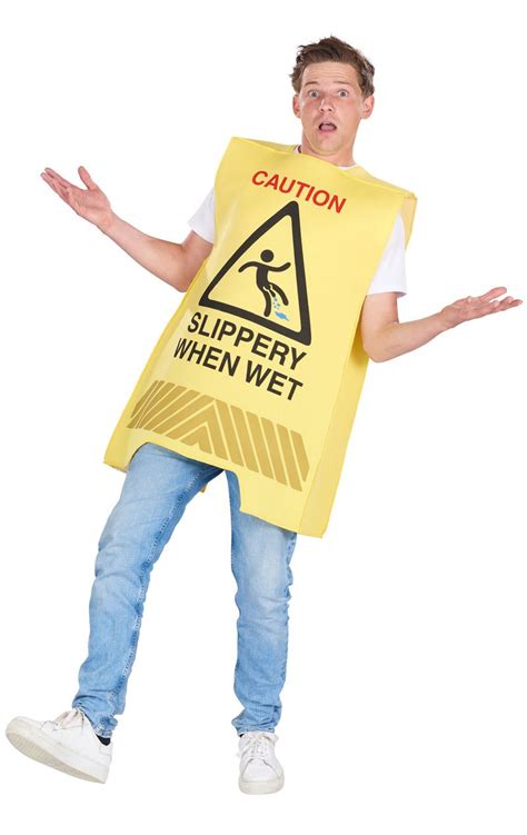 Adult Wet Floor Sign Costume - fancydress.com