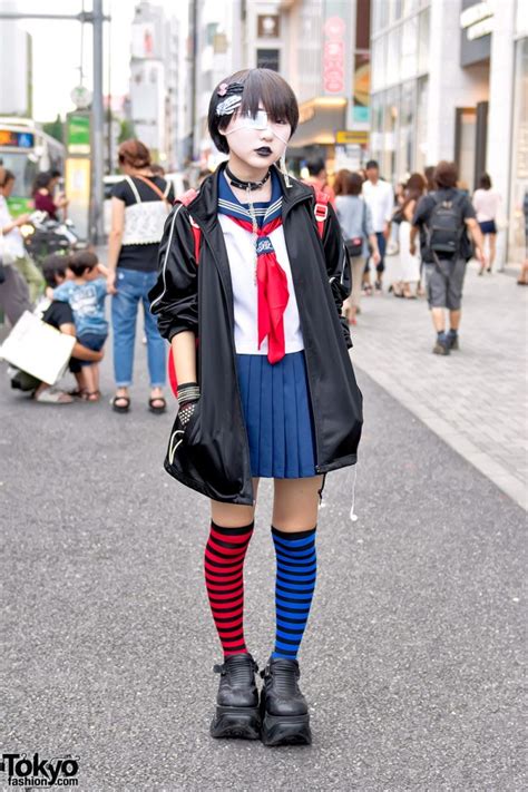 Japanese School Uniform, Demonia, Striped Socks & Momoclo Winged ...