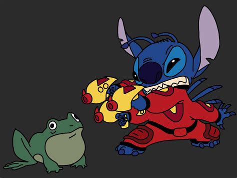 Stitch And The Frog By Angrybird54 On Deviantart